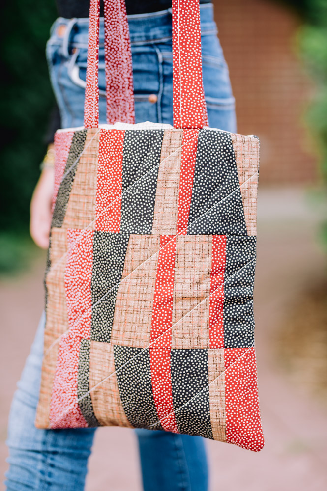 Stack and Slice Quilted Tote Bag