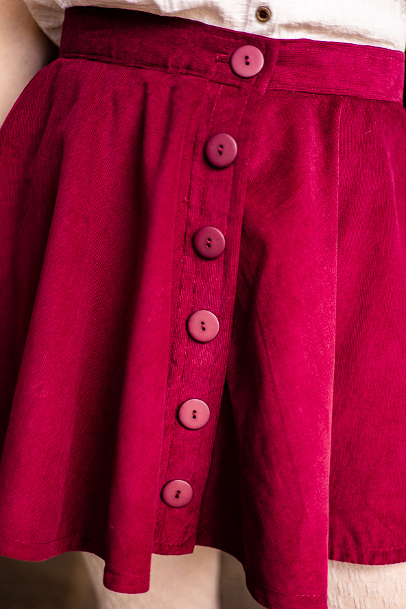 Mulberry Corduroy Mini Skirt - We Like Sewing