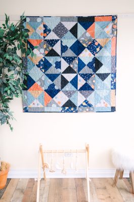 Trip to the Moon Layer Cake Throw Quilt