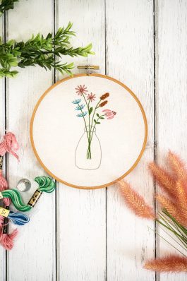 Spring Bouquet Floral Embroidery Pattern