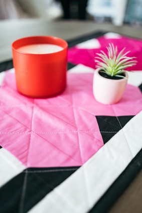 You’ll ❤ Our Cross My Heart Quilted Table Runner!