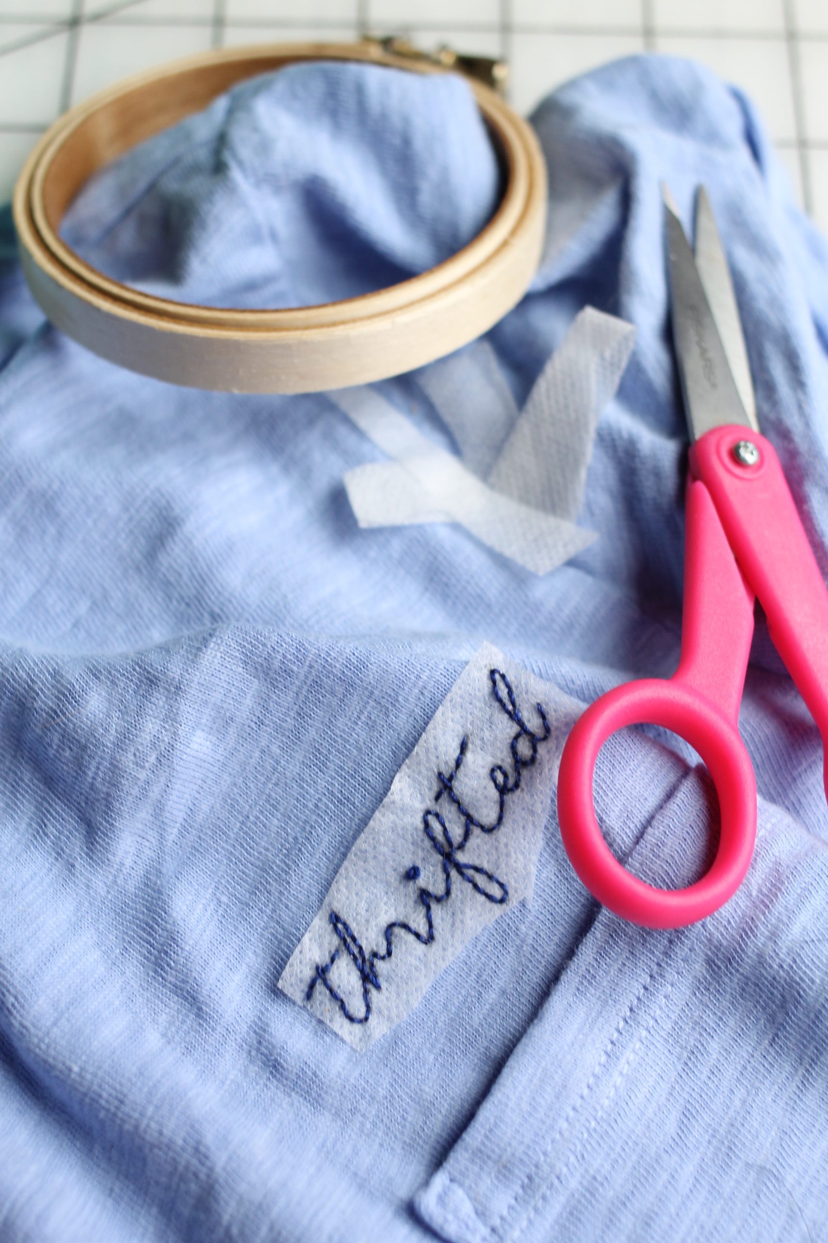 Make Your Mark How to Hand Embroider TShirts We Like Sewing