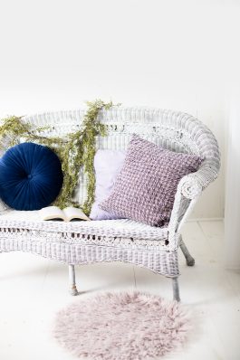 Indigo Chenille Throw Pillow Cover