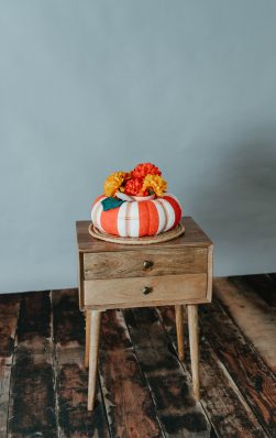 Pretty and Plaid Pumpkin Planter Cozy