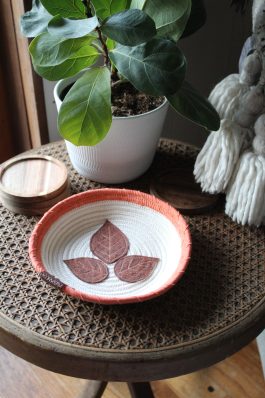 Fall Foliage Coiled Rope Bowl