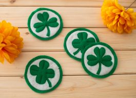 Lucky Shamrock and Clover Coasters