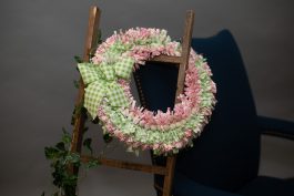 Early Spring Fabric Fringe Wreath