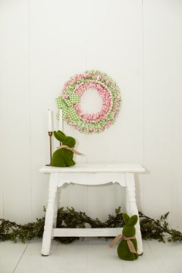 Early Spring Fabric Fringe Wreath