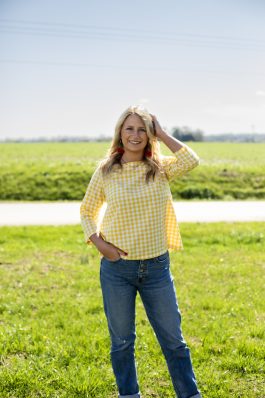 Sutton 3/4 Sleeve Boat Neck Top Pattern