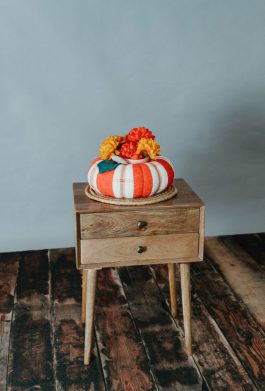 Pretty and Plaid Pumpkin Planter Cozy