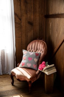 Reverse Applique Valentine’s Day Pillow
