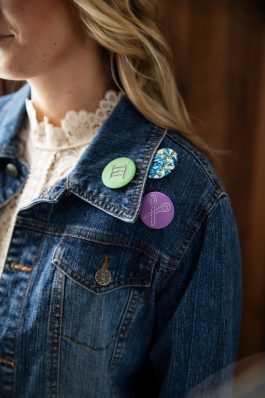Pin Pals Hand Embroidered Pinback Buttons